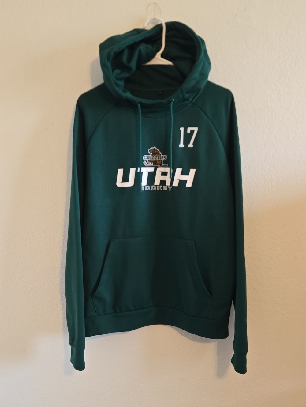 ECHL Utah Grizzles #17 Hoodie - Forest Green - Large
